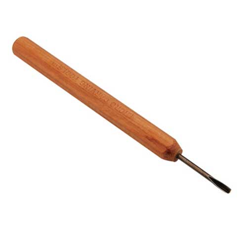 Micro Carving Tool - Dockyard Carver - 75 Degree V Gouge with wood handle