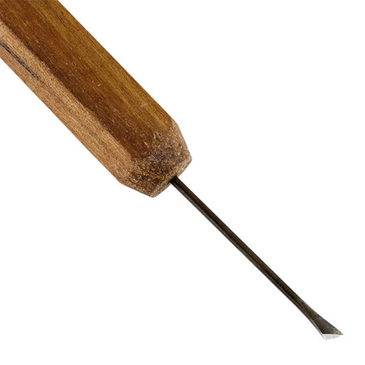 Micro Carving Tool - Dockyard Carver - 1.5mm Skew with wooden handle