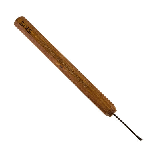 Micro Carving Tool - Dockyard Carver - 1.5mm Skew with wooden handle