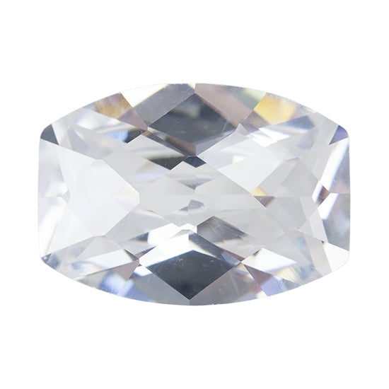 Cubic Zirconia - White Diamond - Barrel Checkerboard