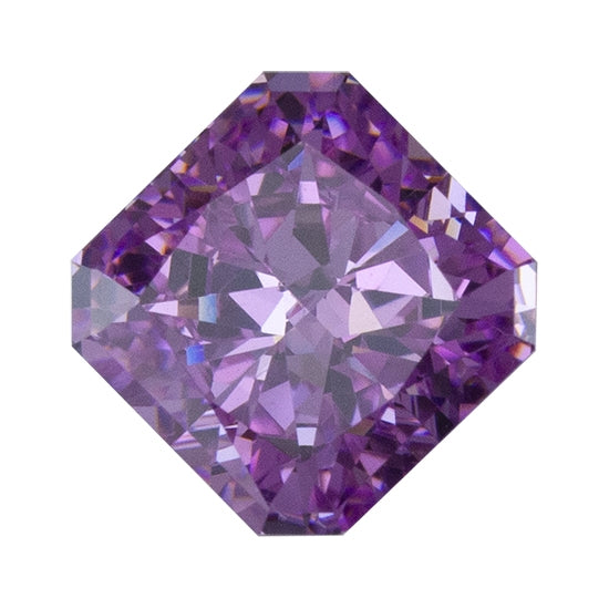 Cubic Zirconia - Ice Flower Cut - Fancy Purple - Asscher