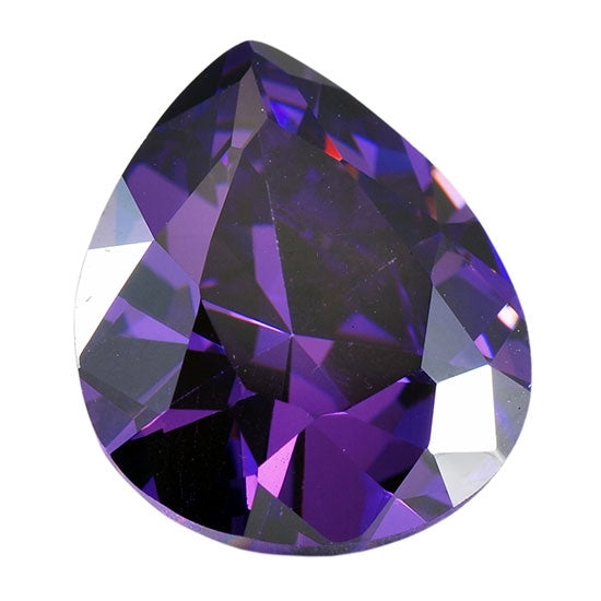 Cubic Zirconia - Amethyst - Pear