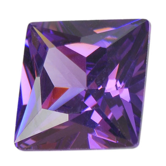 Cubic Zirconia - Amethyst - Square