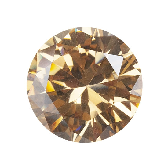 Cubic Zirconia - Champagne - Round