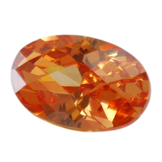 Cubic Zirconia - Champagne - Oval - Checkerboard