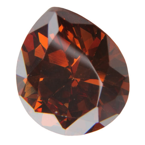 Cubic Zirconia - Smoked Topaz - Pear