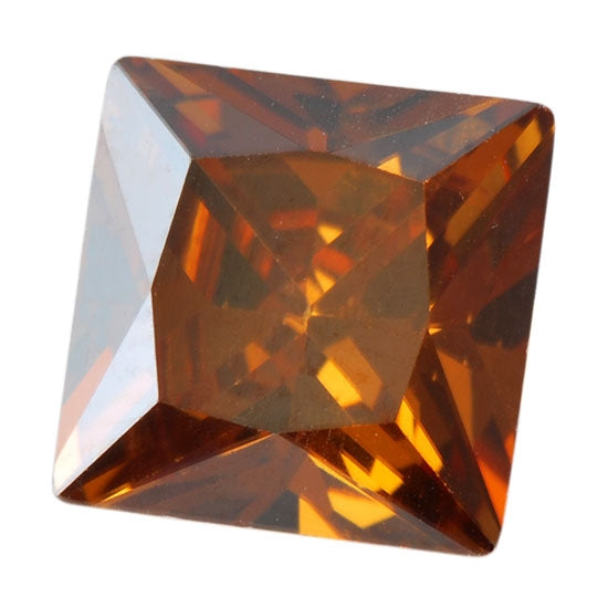 Cubic Zirconia - Smoked Topaz - Square