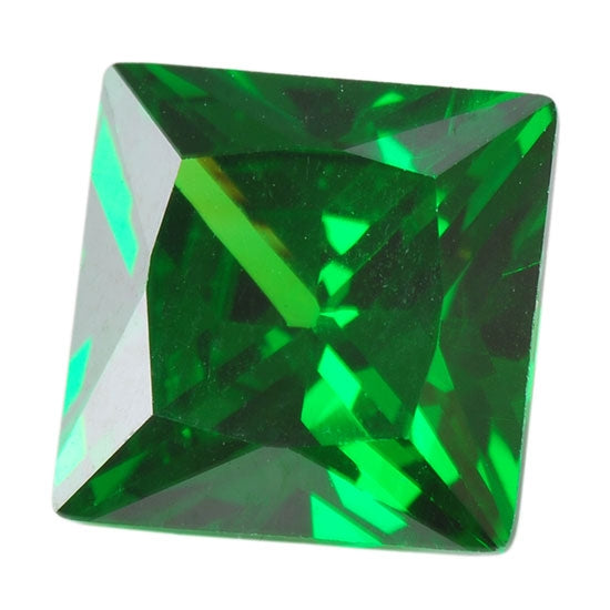 Cubic Zirconia - Columbian Emerald - Square