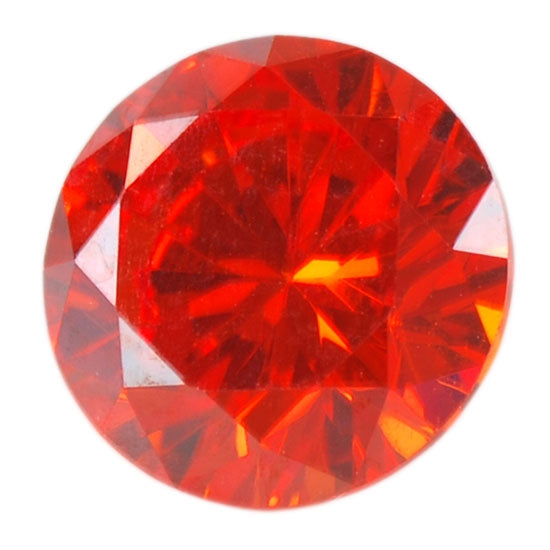 Cubic Zirconia - Fire Opal - Round