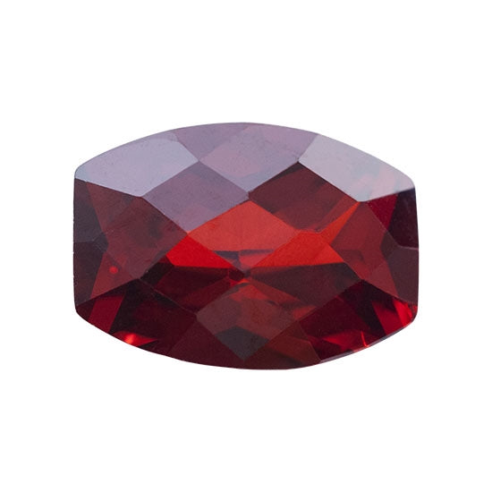 Cubic Zirconia - Hessonite Garnet - Barrel - Checkerboard 13mm x 18mm