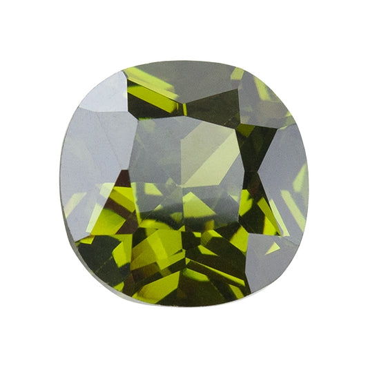 Cubic Zirconia - Olivine - Cushion