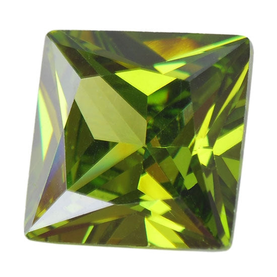 Cubic Zirconia - Olivine - Square