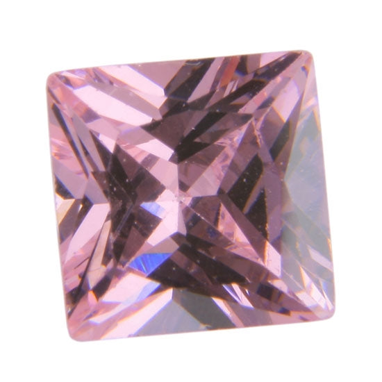 Cubic Zirconia - Pink Sapphire - Square