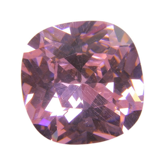 Cubic Zirconia - Pink Sapphire - Cushion