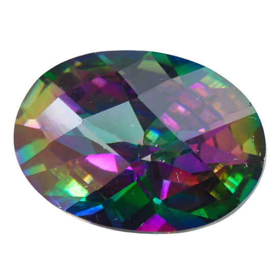 Cubic Zirconia - Alexandrite - Oval - Checkerboard