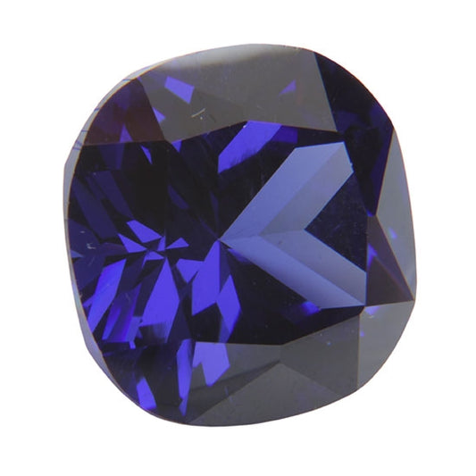 Cubic Zirconia - Dark Tanzanite - Cushion