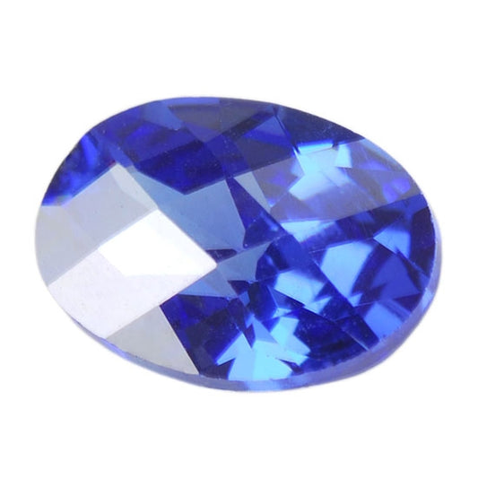 Cubic Zirconia - Tanzanite - Oval - Checkerboard