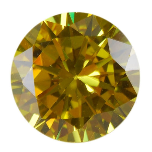 Cubic Zirconia - Yellow Diamond - Round