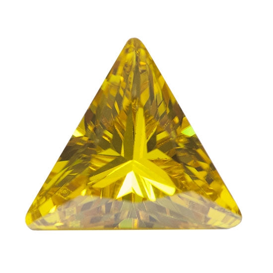 Cubic Zirconia - Yellow Diamond - Triangle