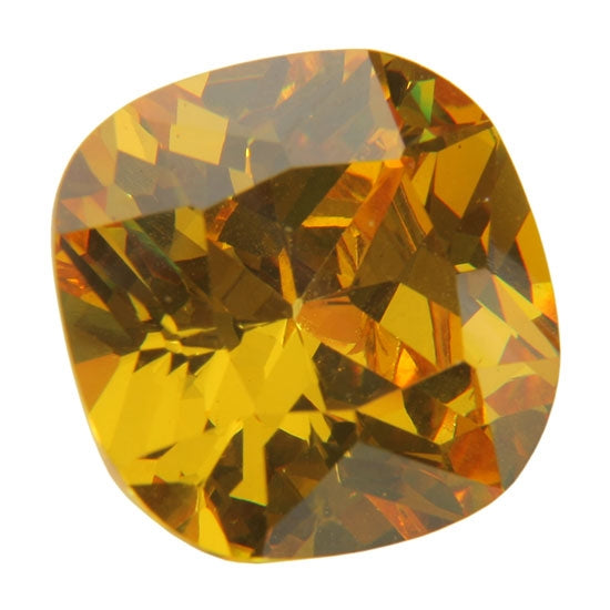 Cubic Zirconia - Yellow Diamond - Cushion