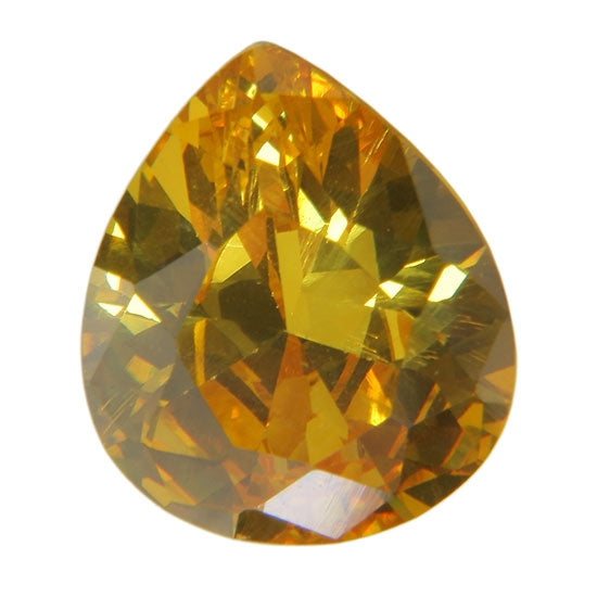 Cubic Zirconia - Yellow Diamond - Pear