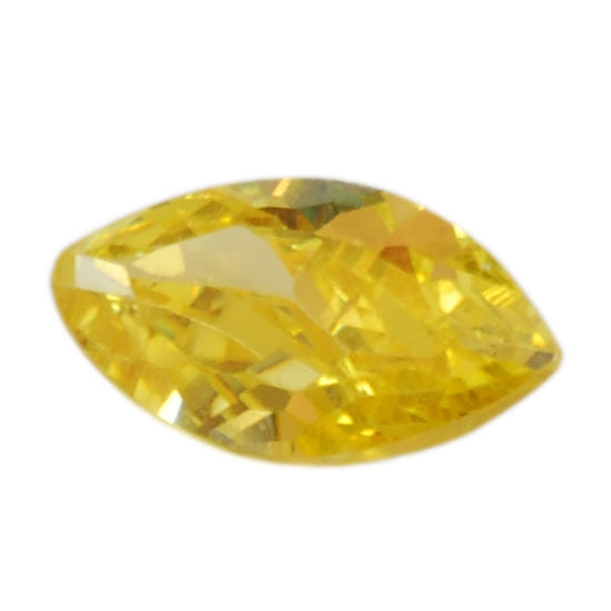 Cubic Zirconia - Yellow Diamond - Marquise