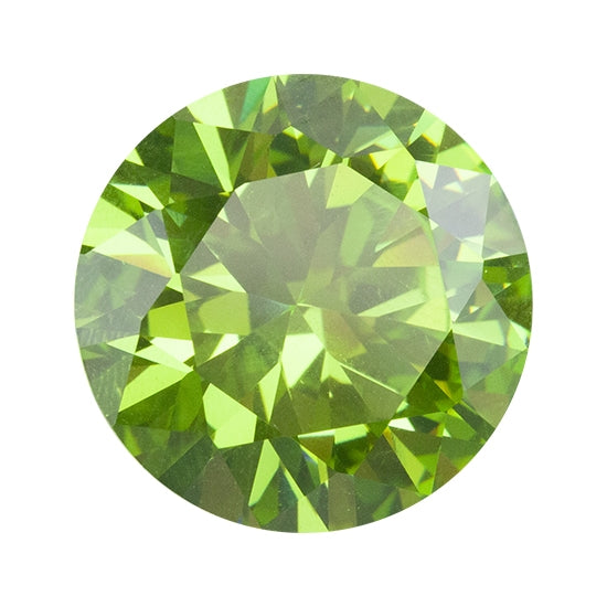 Cubic Zirconia - Green Apple - Round