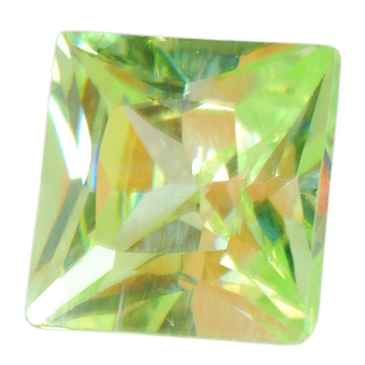 Cubic Zirconia - Green Apple - Square