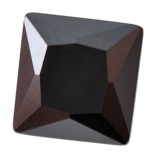 Cubic Zirconia - Jet Black - Square