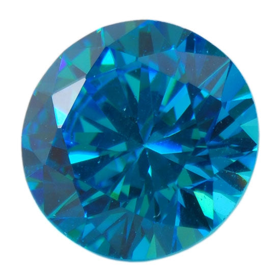 Cubic Zirconia - Blue Topaz - Round