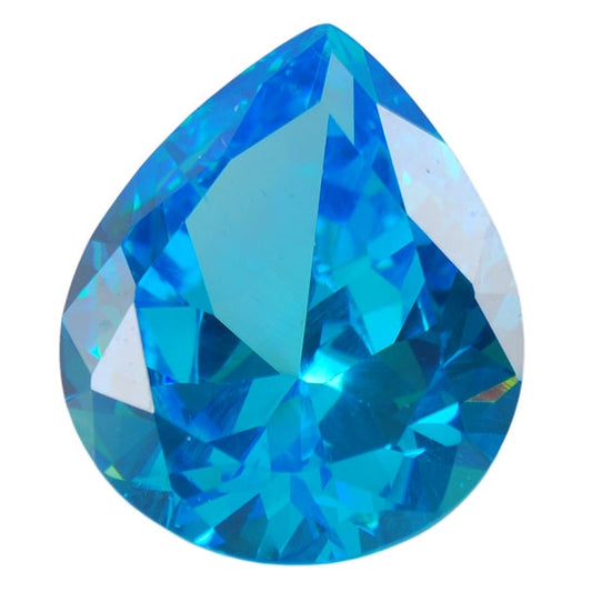 Cubic Zirconia - Blue Topaz - Pear