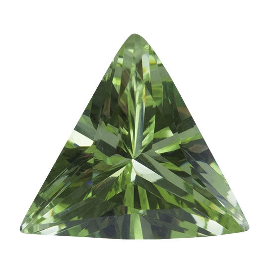 Cubic Zirconia - Olivine - Triangle