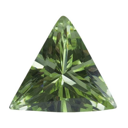 Cubic Zirconia - Olivine - Triangle