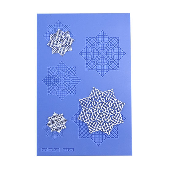 blue Delicate Element Texture - Celtic Star with silver samples