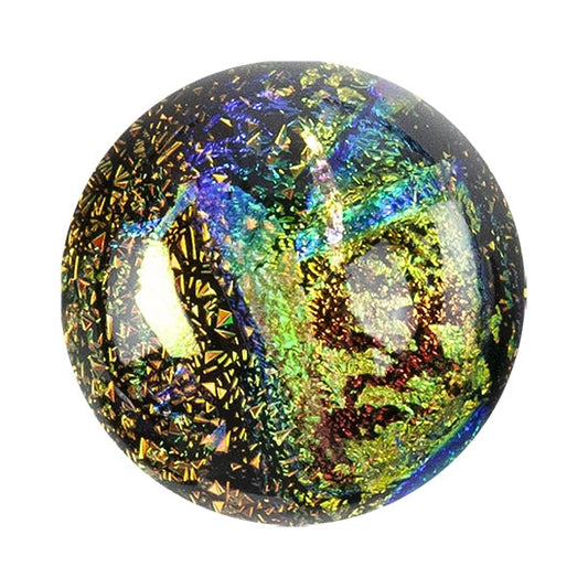 Dichroic Cabochons - Gold Small - 6mm to 10mm