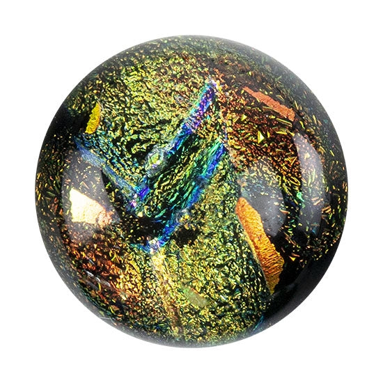 Dichroic Cabochons - Gold Medium - 12mm to 16mm