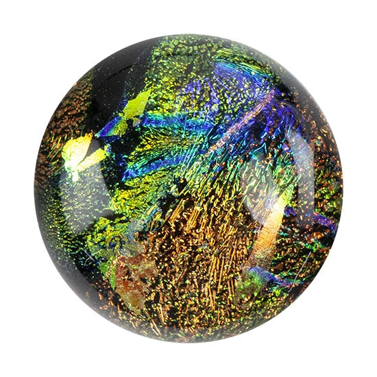 Dichroic Cabochons - Gold Medium - 12mm to 16mm