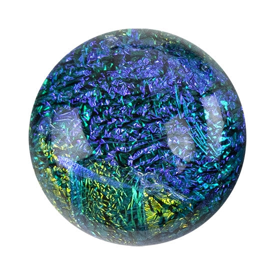 Dichroic Cabochons - Green Small - 6mm to 10mm