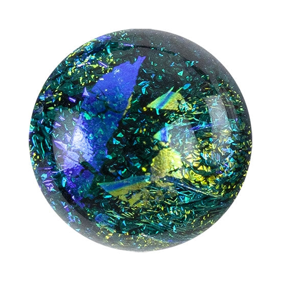 Dichroic Cabochons - Green Small - 6mm to 10mm