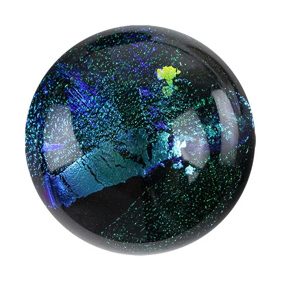 Dichroic Cabochons - Green Medium - 12mm to 16mm 