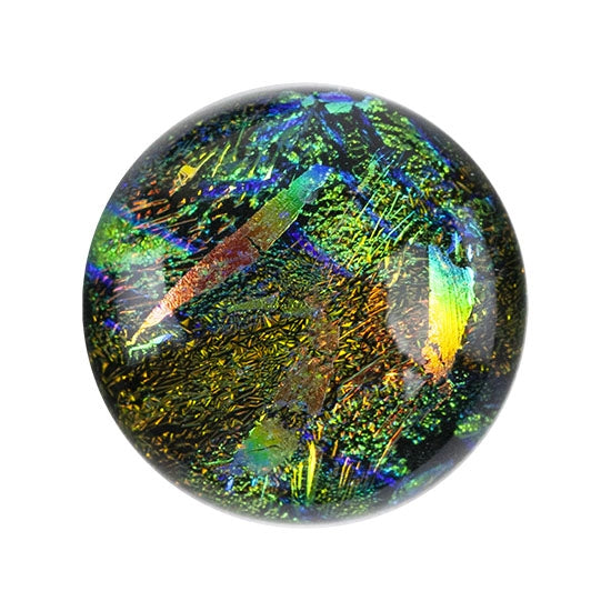 Dichroic Cabochons - Gold Large - 16mm to 20mm