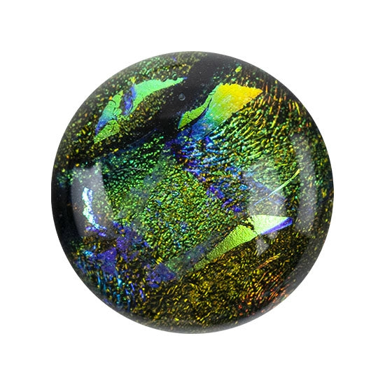 Dichroic Cabochons - Gold Large - 16mm to 20mm