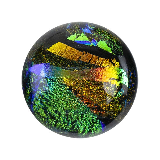 Dichroic Cabochons - Gold Large - 16mm to 20mm