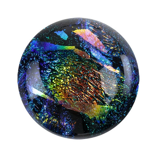 Dichroic Cabochons - Green Large - 16mm to 20mm