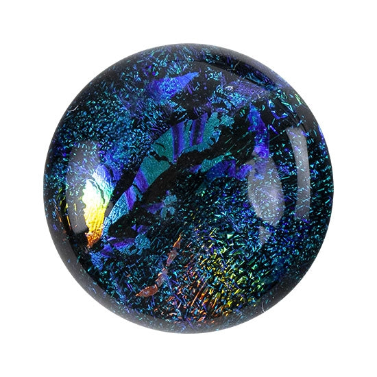 Dichroic Cabochons - Green Large - 16mm to 20mm