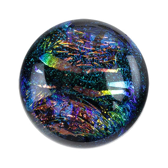 Dichroic Cabochons - Green Large - 16mm to 20mm