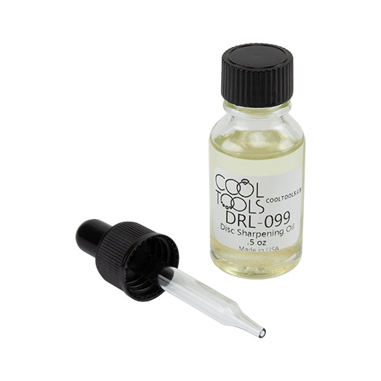 bottle of Disc Sharpening Oil with eye dropper