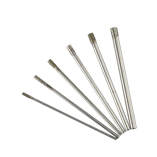 Drilling Set - Diamond Core - 6 Piece Nickel-plated with 180-grit industrial diamonds