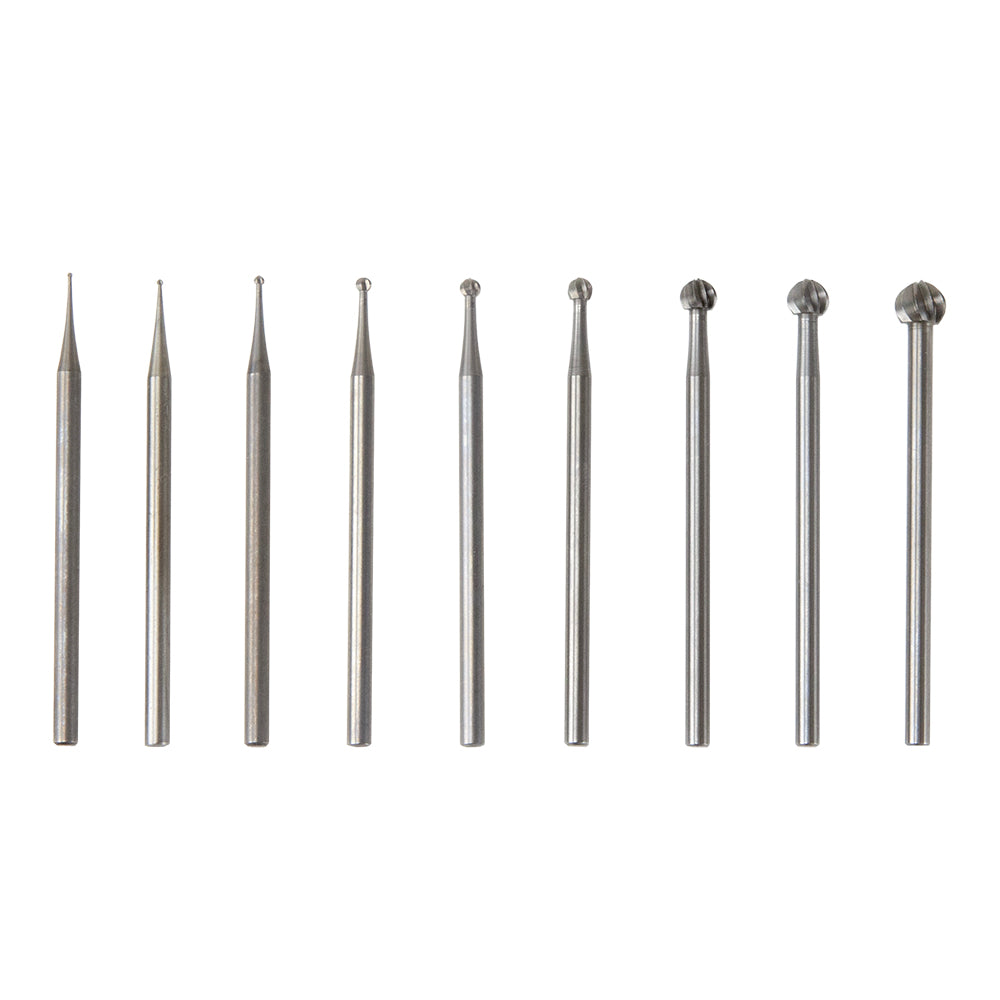 Round Burs Made of the finest European-milled Vanadium steel for long life and accuracy. All burs are total length of 44.5mm with 3/32 -2.35mm- shanks for quick-change handpieces. These burs are the finest in quality at very reasonable price