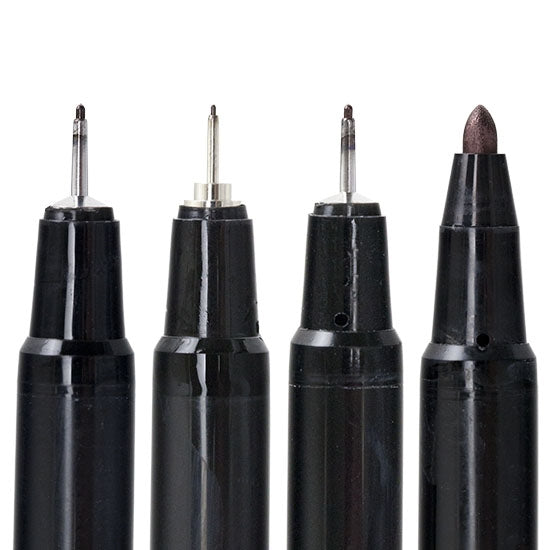 Nikken Film Opaque Pen - Black. Available in various tip sizes.